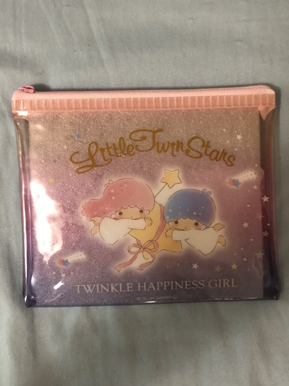 Sanrio Little Twin Stars Mini Flat Vinyl Zipper Pouch